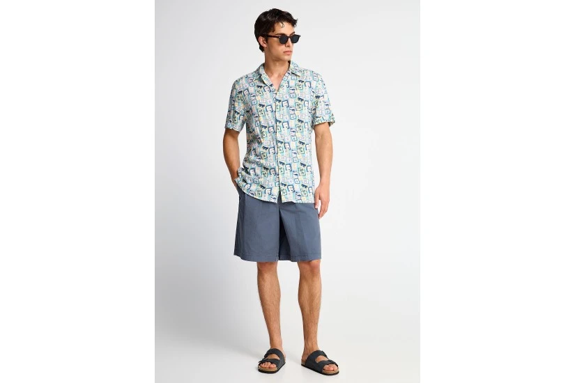 Funky Buddha Ανδρική Βερμούδα Chino Ραφ