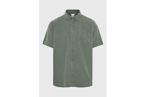 Funky Buddha Basic Lyocell Πουκάμισο Κοντομάνικο Ανδρικό (FBM013-005-05-DEEP-FOREST)