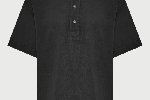 Funky Buddha Lyocell Oversized Polo Ανδρικό (FBM013-005-11-BLACK)