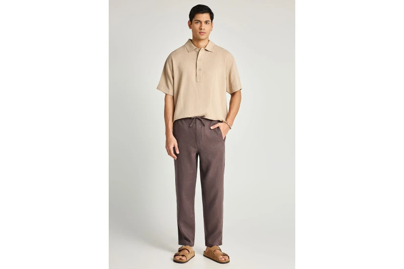 Funky Buddha Ανδρικό Κοντομάνικο Polo T-Shirt Μπεζ
