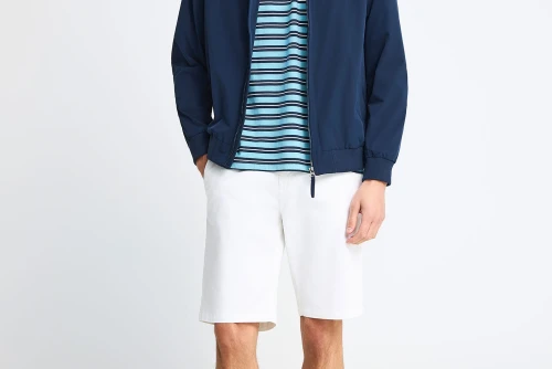 Funky Buddha Μπουφάν Bomber Ανδρικό (FBM013-006-01-NAVY)