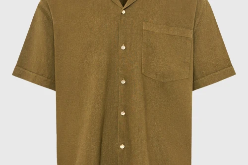 Funky Buddha The Essentials Πουκάμισο Κοντομάνικο Ανδρικό (FBM013-006-05-DUSTY-OLIVE)
