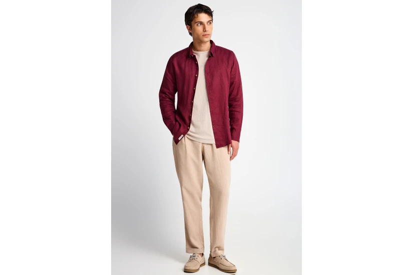 Funky Buddha Ανδρικό Παντελόνι Chino Μπεζ