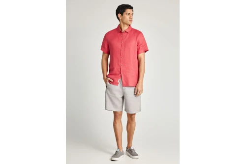 Funky Buddha Linen Βερμούδα Chino Ανδρική (FBM013-009-03-GREY)