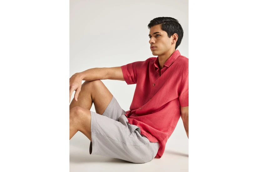 Funky Buddha Ανδρική Βερμούδα Chino Γκρι