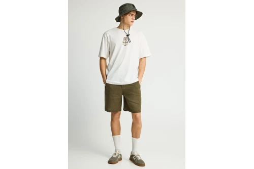 Funky Buddha Linen Βερμούδα Chino Ανδρική (FBM013-009-03-KHAKI)