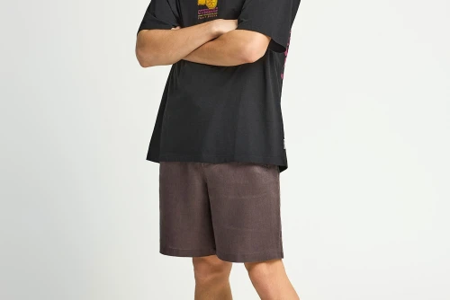 Funky Buddha Linen Βερμούδα Chino Ανδρική (FBM013-009-03-MOON-MIST)