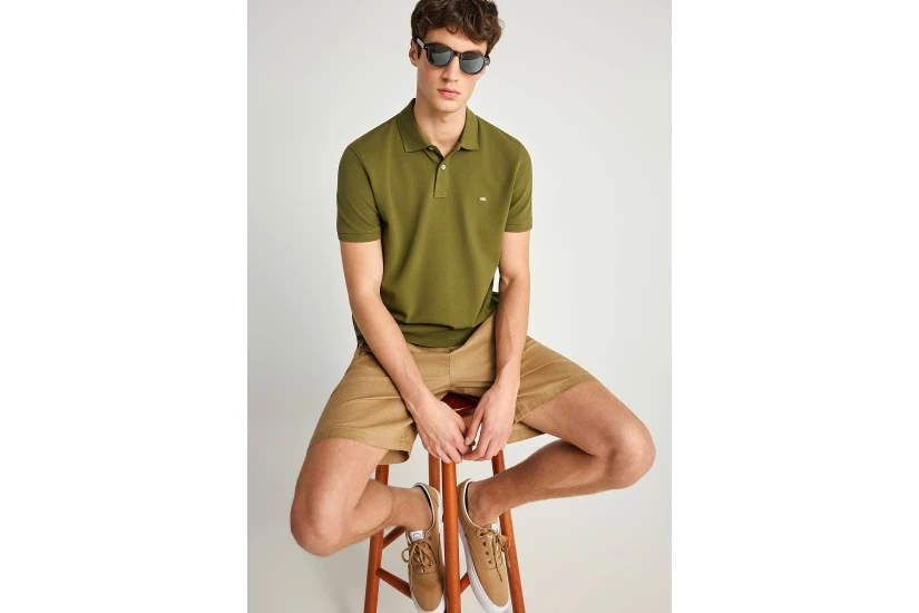 Funky Buddha Ανδρική Βερμούδα Chino Μπεζ