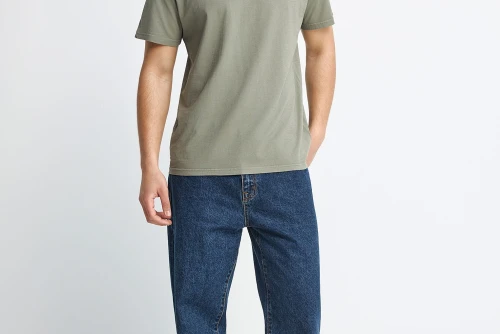 Funky Buddha The Essentials Cotton T-Shirt Ανδρικό (FBM013-010-04-DEEP-FOREST)