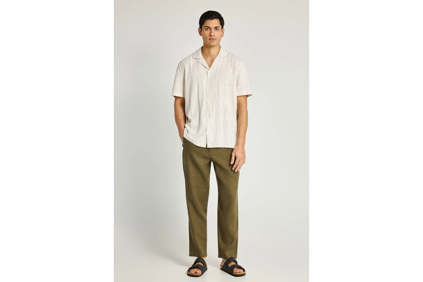 Funky Buddha Ανδρικό Παντελόνι Chino Χακί