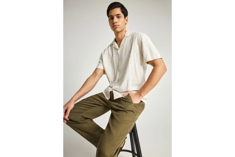 Funky Buddha Ανδρικό Παντελόνι Chino Χακί