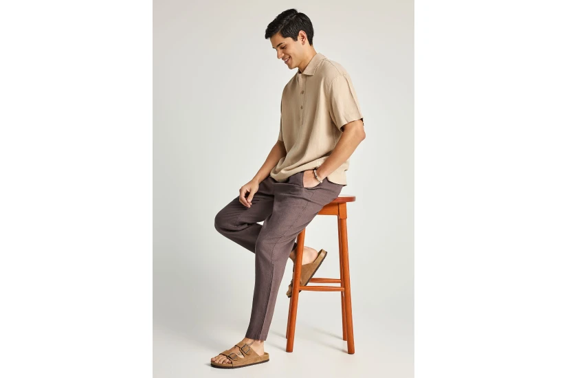 Funky Buddha Ανδρικό Παντελόνι Chino Καφέ