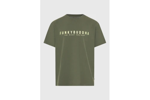 Funky Buddha Print T-Shirt Ανδρικό (FBM013-011-04-DEEP-FOREST)