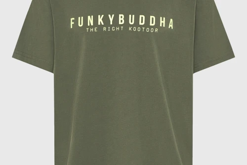 Funky Buddha Print T-Shirt Ανδρικό (FBM013-011-04-DEEP-FOREST)