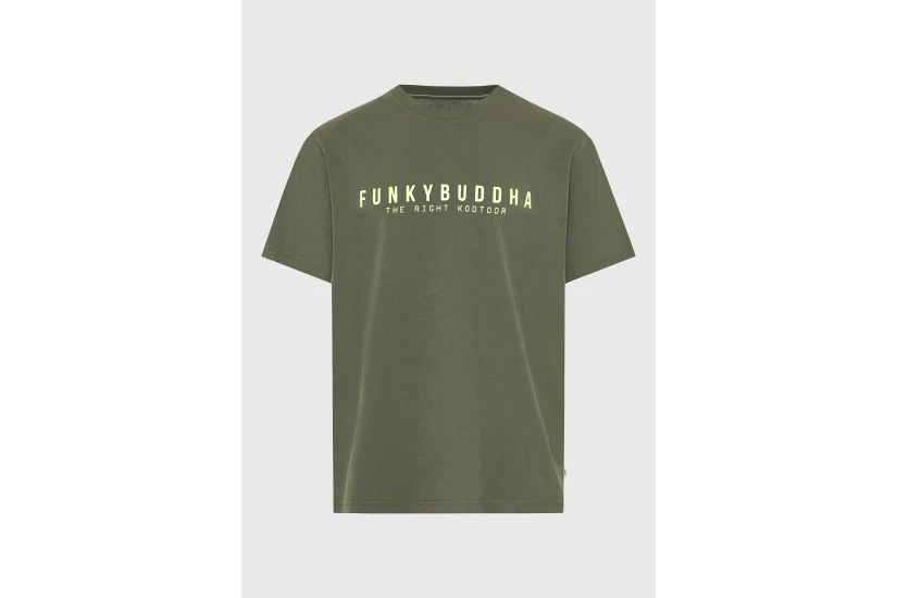 Funky Buddha Ανδρικό Κοντομάνικο T-Shirt Χακί
