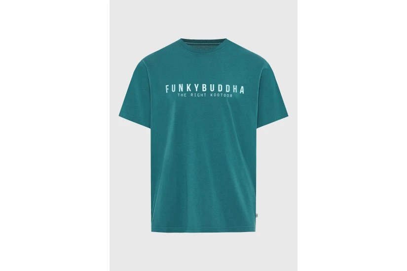 Funky Buddha Ανδρικό Κοντομάνικο T-Shirt Πετρόλ