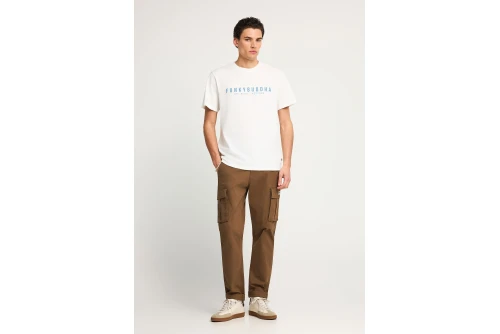 Funky Buddha Print T-Shirt Ανδρικό (FBM013-011-04-OFF-WHITE)