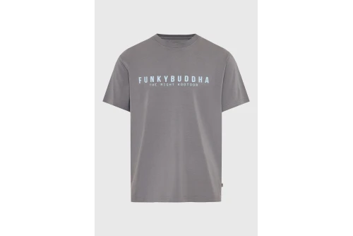 Funky Buddha Print T-Shirt Ανδρικό (FBM013-011-04-STEEL-GREY)