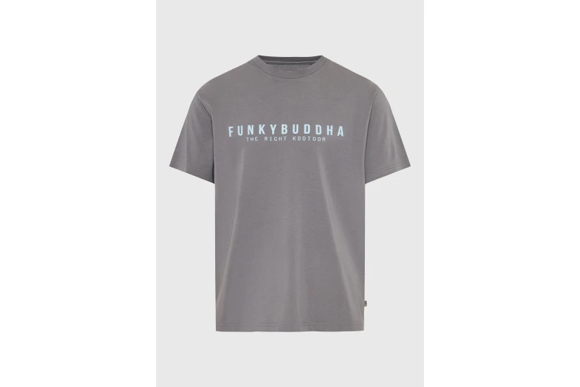 Funky Buddha Ανδρικό Κοντομάνικο T-Shirt Γκρι