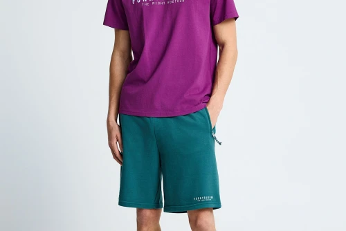 Funky Buddha Print T-Shirt Ανδρικό (FBM013-011-04-WOOD-VIOLET)