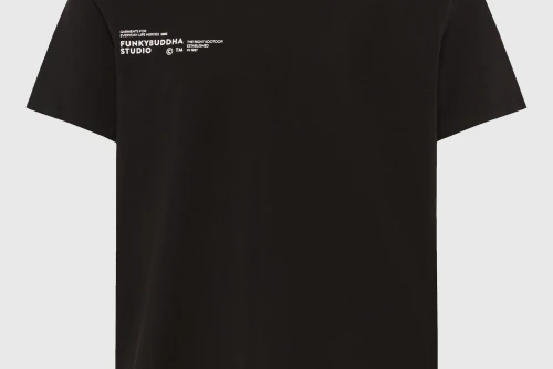 Funky Buddha Print T-Shirt Ανδρικό (FBM013-012-04-BLACK)