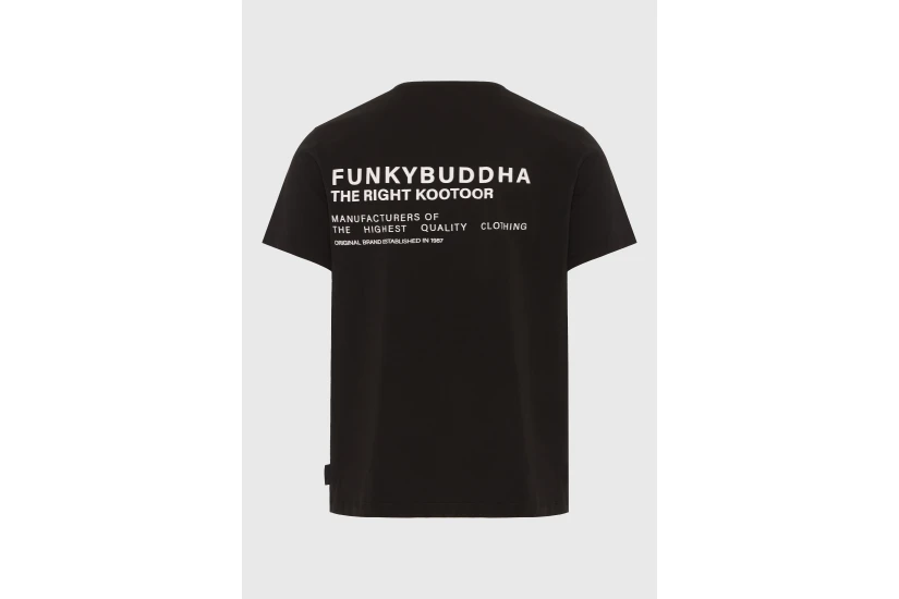Funky Buddha Ανδρικό Κοντομάνικο T-Shirt Μαύρο