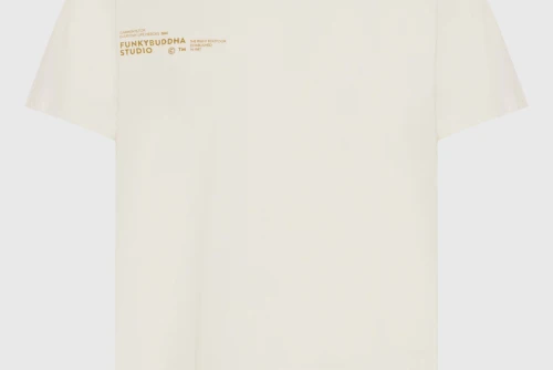 Funky Buddha Print T-Shirt Ανδρικό (FBM013-012-04-OFF-WHITE)