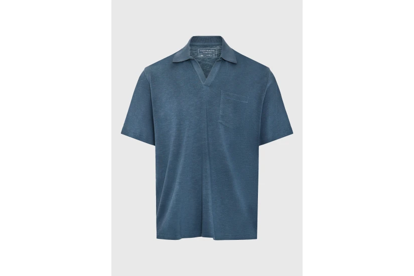 Funky Buddha The Basics Ανδρικό Κοντομάνικο Polo T-Shirt Γκρι Σκούρο