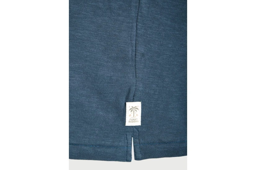 Funky Buddha The Basics Ανδρικό Κοντομάνικο Polo T-Shirt Γκρι Σκούρο