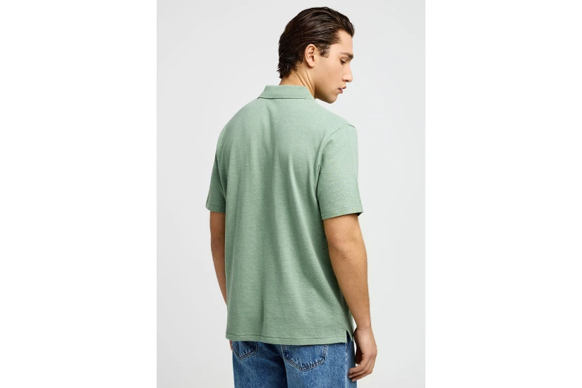 Funky Buddha The Basics Ανδρικό Κοντομάνικο Polo T-Shirt Μέντα