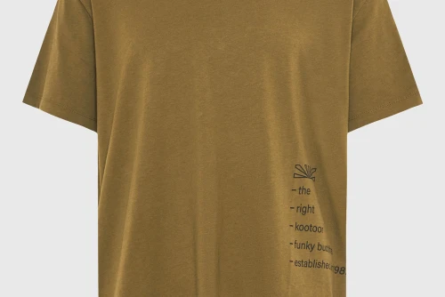 Funky Buddha Print On The Back Relaxed T-Shirt Ανδρικό (FBM013-014-04-DUSTY-OLIVE)