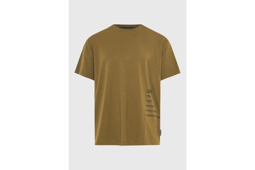 Funky Buddha Ανδρικό Κοντομάνικο T-Shirt Λαδί