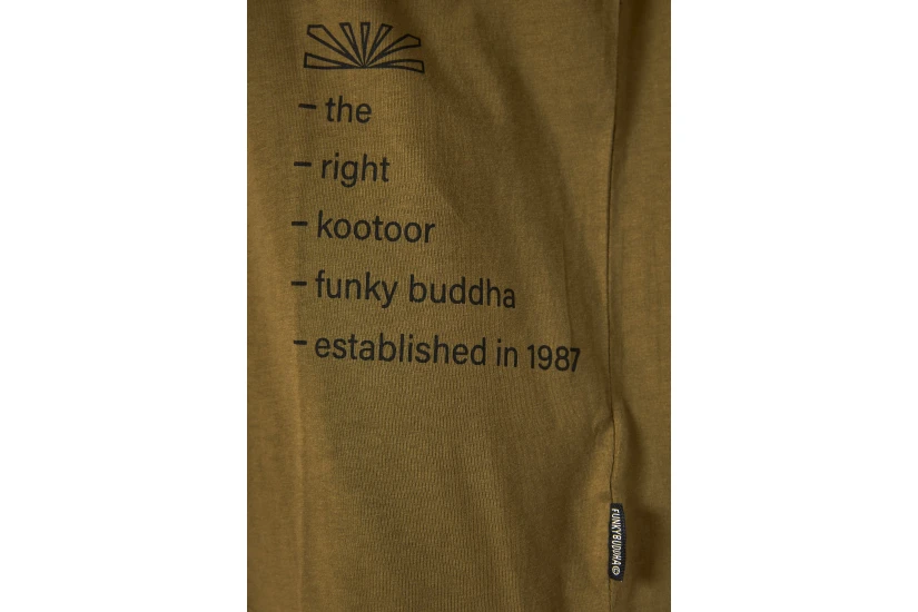Funky Buddha Ανδρικό Κοντομάνικο T-Shirt Λαδί