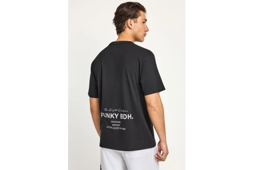 Funky Buddha Print T-Shirt Ανδρικό (FBM013-015-04-BLACK)