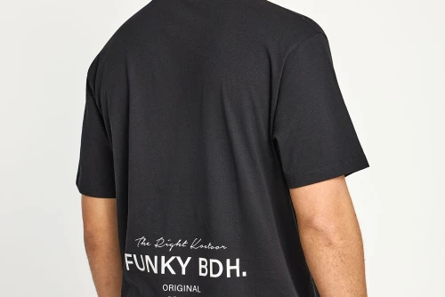 Funky Buddha Print T-Shirt Ανδρικό (FBM013-015-04-BLACK)