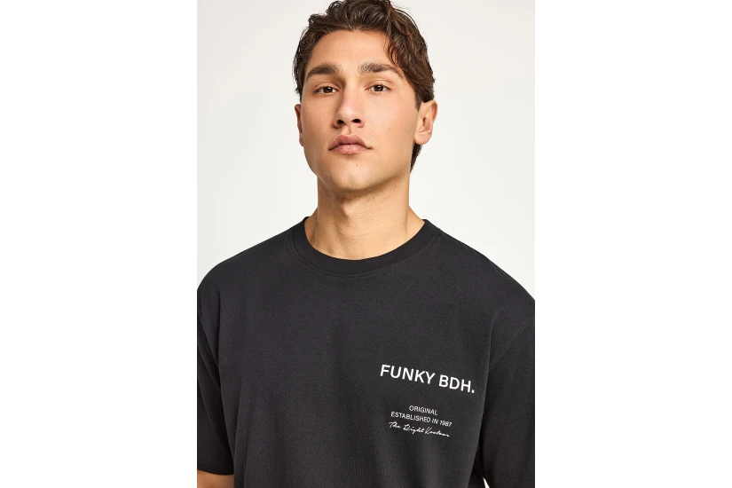 Funky Buddha Ανδρικό Κοντομάνικο T-Shirt Μαύρο