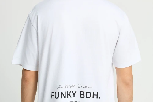 Funky Buddha Print T-Shirt Ανδρικό (FBM013-015-04-OPTICAL-WHITE)