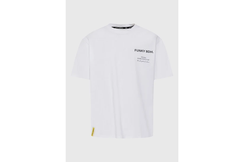 Funky Buddha Ανδρικό Κοντομάνικο T-Shirt Λευκό