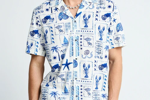 Funky Buddha Relaxed Πουκάμισο Κοντομάνικο Ανδρικό (FBM013-016-05-OFF-WHITE)