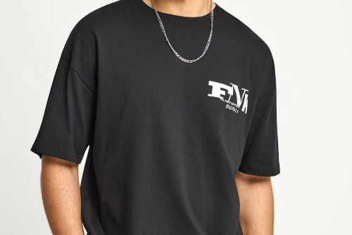 Funky Buddha Print On The Back T-Shirt Ανδρικό (FBM013-018-04-BLACK)