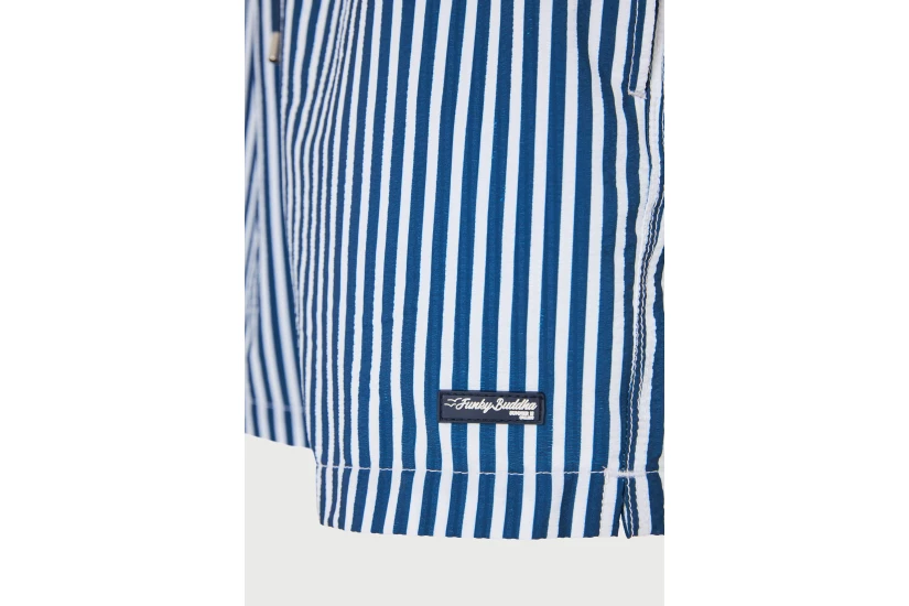 Funky Buddha Ανδρικό Μαγιό Σορτς Μπλε Σκούρο, Λευκό