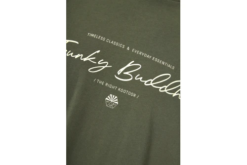 Funky Buddha Printed Logo T-Shirt  Ανδρικό (FBM013-022-04-DEEP-FOREST)