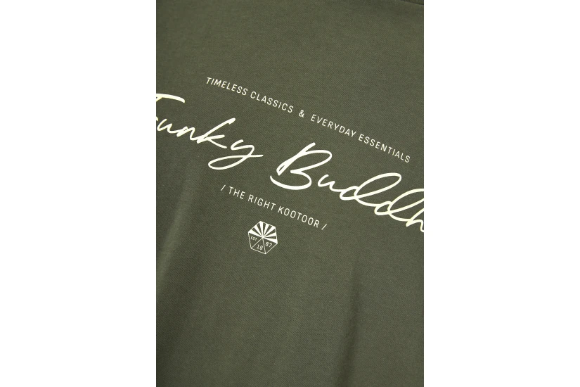 Funky Buddha Ανδρικό Κοντομάνικο T-Shirt Χακί