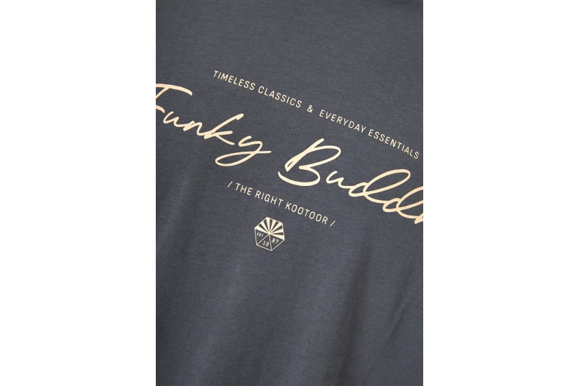 Funky Buddha Ανδρικό Κοντομάνικο T-Shirt Γκρι Σκούρο