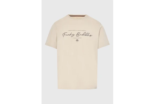 Funky Buddha Printed Logo T-Shirt  Ανδρικό (FBM013-022-04-FOG)