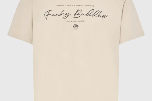 Funky Buddha Printed Logo T-Shirt  Ανδρικό (FBM013-022-04-FOG)