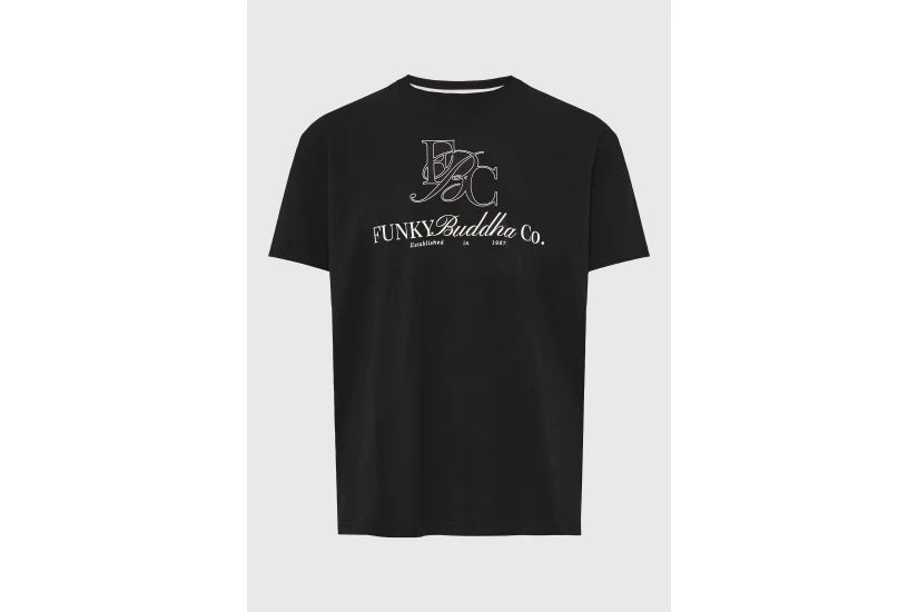 Funky Buddha Ανδρικό Κοντομάνικο T-Shirt Μαύρο