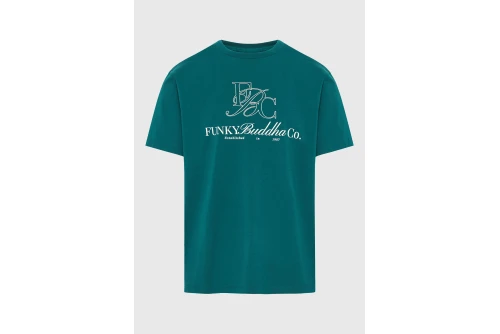 Funky Buddha Print T-Shirt Ανδρικό (FBM013-023-04-EMERALD)