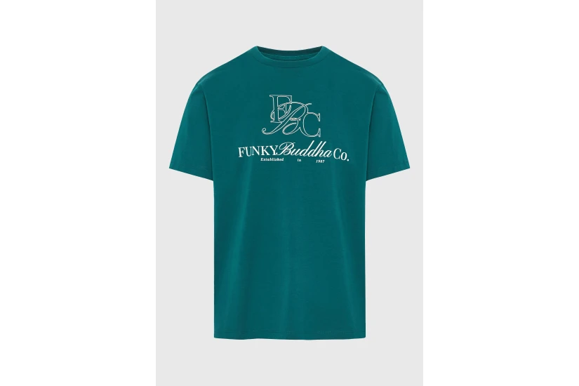 Funky Buddha Ανδρικό Κοντομάνικο T-Shirt Πράσινο