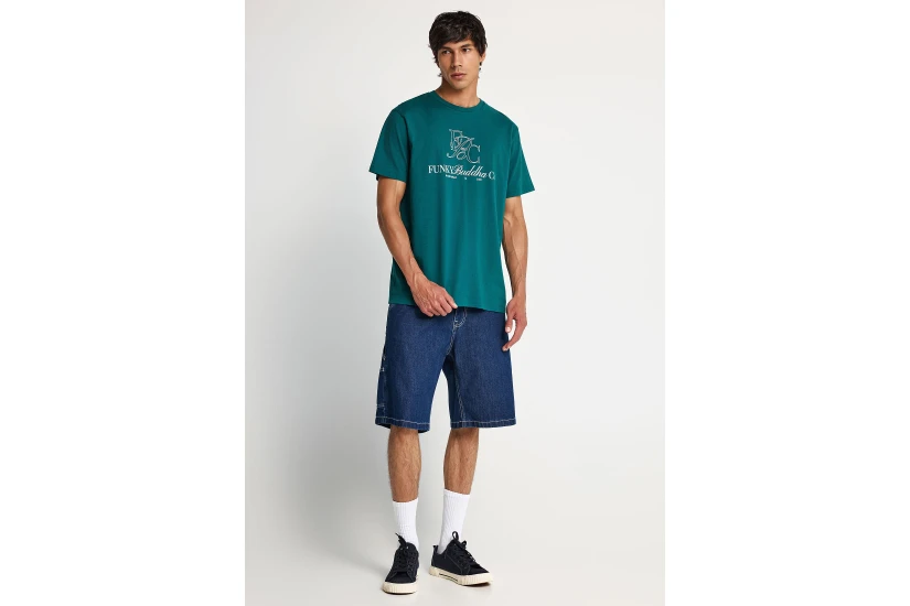 Funky Buddha Ανδρικό Κοντομάνικο T-Shirt Πράσινο